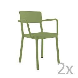 Lisboa zöld kerti fotel, 2 darab - Resol
