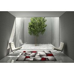 Malmo piros-szürke szőnyeg, 140 x 200 cm - Universal