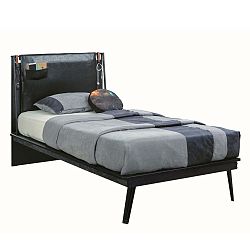 Manly Dark Metal Line Bed egyszemélyes ágy, 110 x 203 cm