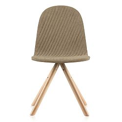 Mannequin Stripe bézs szék natúr lábakkal - Iker