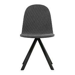 Mannequin Stripe sötétszürke szék fekete lábakkal - Iker