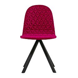 Mannequin Triangle rózsaszín szék fekete lábakkal - Iker
