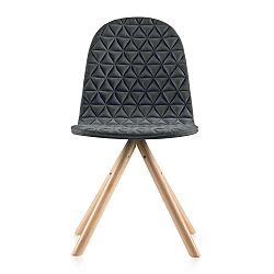 Mannequin Triangle sötétszürke szék natúr lábakkal - Iker