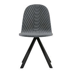 Mannequin Wave sötétszürke szék fekete lábakkal - Iker