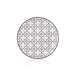 Maroc Marrakesh fekete-fehér csontporcelán tányér, ⌀ 20 cm - The Mia
