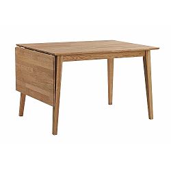 Mimi natúr tölgyfa étkezőasztal lehajtható asztallappal, hossz 120-145 cm - Folke