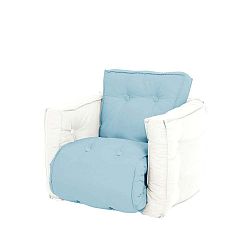Mini Dice Blue világoskék kinyitható gyerek fotel, 40 x 100 cm - Karup Design