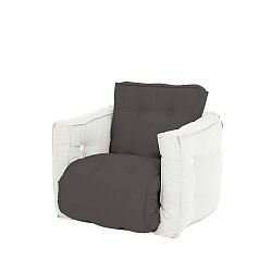 Mini Dice Dark Grey sötétszürke, kinyitható gyerek fotel, 40 x 100 cm - Karup Design