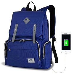 MOTHER STAR Baby Care Backpack kék hátizsák anyukáknak USB csatlakozóval - My Valice