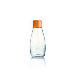Narancssárga üvegpalack élettartam garanciával, 300 ml - ReTap