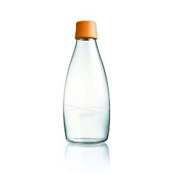 Narancssárga üvegpalack élettartam garanciával, 800 ml - ReTap