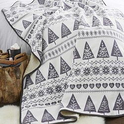 Nordic Winter szürke takaró, 170 x 130 cm - Catherine Lansfield