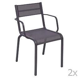 Oléron Arms karfás kékes-lila fém kerti szék, 2 db - Fermob