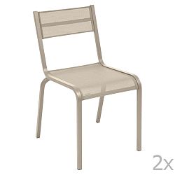Oléron bézs fém kerti szék, 2 db - Fermob