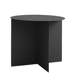 Oli fekete dohányzóasztal, ⌀ 50 cm - Custom Form