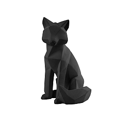 Origami Fox matt fekete szobor, magasság 26 cm - PT LIVING