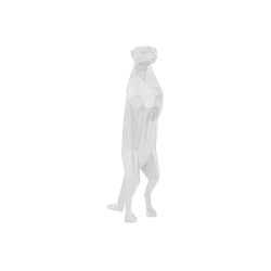 Origami Parrot matt fehér szobor - PT LIVING