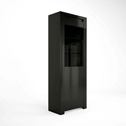 Orlando fekete üvegajtós szekrény, 68 x 180 cm - Artemob