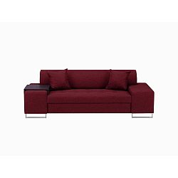 Orlando piros háromszemélyes kanapé, ezüst színű lábakkal - Cosmopolitan Design