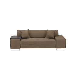 Orlando világosbarna háromszemélyes kanapé ezüstszínű lábakkal - Cosmopolitan Design