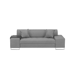 Orlando világosszürke háromszemélyes kanapé ezüstszínű lábakkal - Cosmopolitan Design