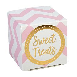 Pattern Works Zig 10 rózsaszín süteményes és tortás doboz esküvőre - Neviti