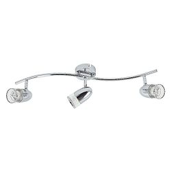 Perls ezüstszínű háromágú mennyezeti lámpa LED fénnyel - SULION