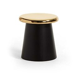 Phil fekete kisasztal aranyszínű elemekkel - La Forma