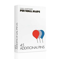 Pin World színes térképtű készlet, 45 db - Palomar
