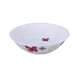 Pink Butterfly porcelán salátástál, 23 cm - Bergner