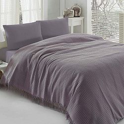 Pique lila könnyű kétszemélyes ágytakaró, 220 x 240 cm