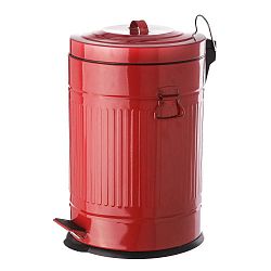 Piros pedálos fém hulladékgyűjtő, 20 l - Unimasa