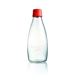 Piros üvegpalack élettartam garanciával, 800 ml - ReTap
