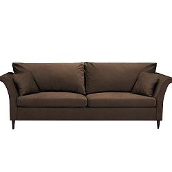 Pivoine barna kihúzható háromszemélyes kanapé tárolóval - Mazzini Sofas