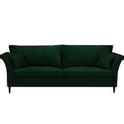 Pivoine zöld kihúzható háromszemélyes kanapé tárolóval - Mazzini Sofas