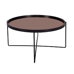 Polished XL fekete dohányzóasztal, 74 x 38 cm - Leitmotiv