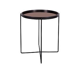 Polished XL fekete tárolóasztal, 50 x 60 cm - Leitmotiv