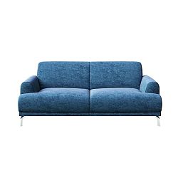 Puzo kék kétszemélyes kanapé fém lábakkal - MESONICA