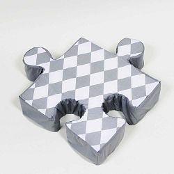 Puzzle Rhomb szürke kispárna - K-ID
