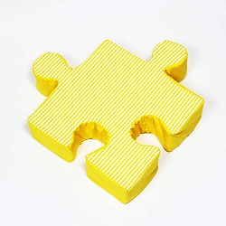 Puzzle Stripes sárga kispárna - K-ID