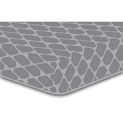 Rhombuses szürke mintás gumis lepedő, 100 x 200 cm - DecoKing