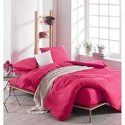 Rose rózsaszín ágyneműhuzat-garnitúra lepedővel kétszemélyes ágyhoz, 200 x 220 cm