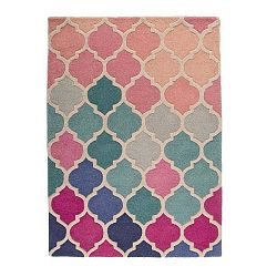Rosella kékes rózsaszín gyapjú szőnyeg, 160 x 220 cm - Flair Rugs