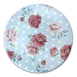 Roses világoskék kerámia tányér, ⌀ 26 cm