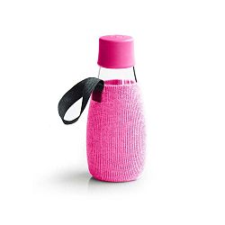 Rózsaszín üvegpalack élettartam garanciával, 300 ml - ReTap