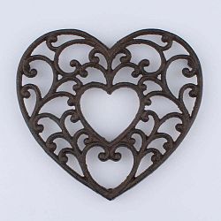 Rustico szív alakú öntöttvas edényalátét - Dakls