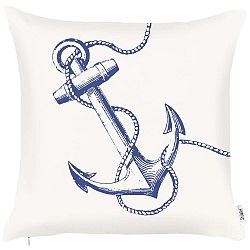 Sailors Anchor párnahuzat, 43 x 43 cm - Apolena