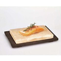 Salt Plate tálaló kősó lappal, 20 x 30 cm - Bisetti