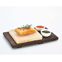 Salt Plate tálaló kősó lappal és tálikákkal, 20 x 20 cm - Bisetti