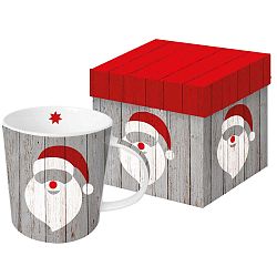 Santa On Wood porcelán bögre karácsonyi motívummal, díszdobozban, 350 ml - PPD